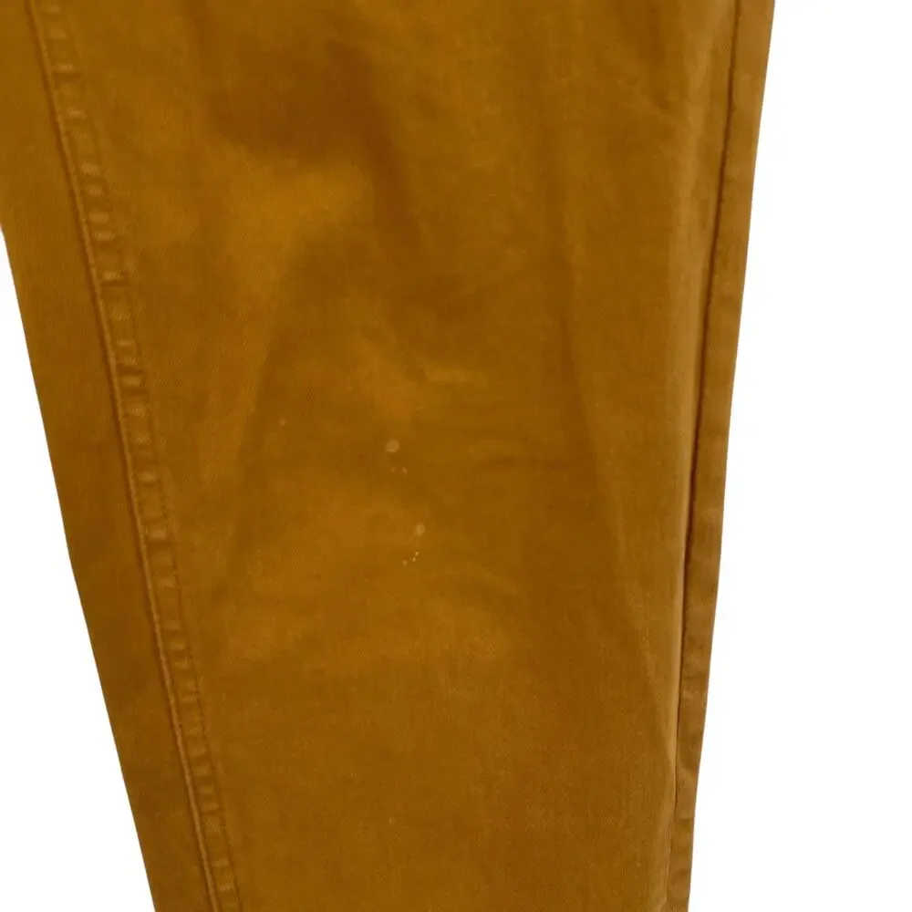 Everlane The Straight Leg Crop Pants Cotton Golden Brown Yellow Size 00‎